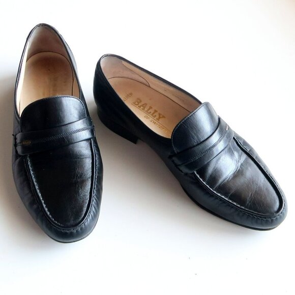 Bally of Switzerland Mathew Men's Black Leather Slip On Loafers Shoes Size 9 W - Picture 11 of 16